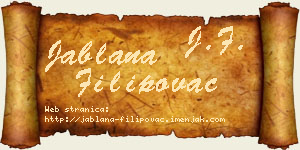 Jablana Filipovac vizit kartica